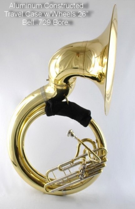 SUMMER SALE BB NICKEL PLATED SOUSAPHONE TUBA+FREE CARRY CASE+MP