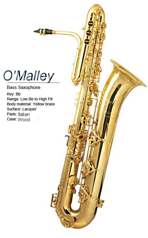 The O'Malley BEAST Bass Saxophone from O'Malley Musical Instruments